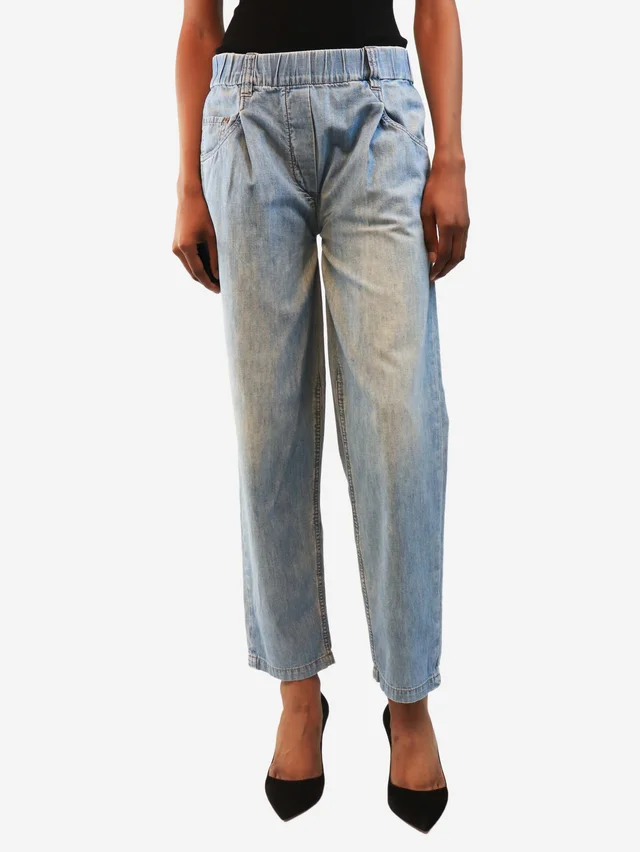 Brunello Cucinelli Blue denim trousers - size UK 8 in Blue Denim from Sign of the Times