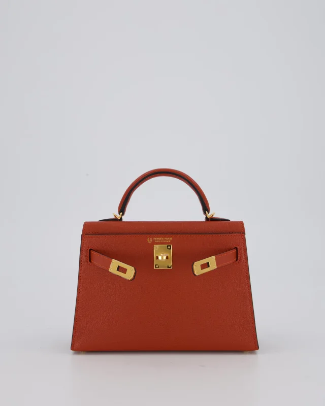 Hermès HSS Mini Kelly II 20 Bag in Blue Goatskin from Sellier, photo 3 of 24