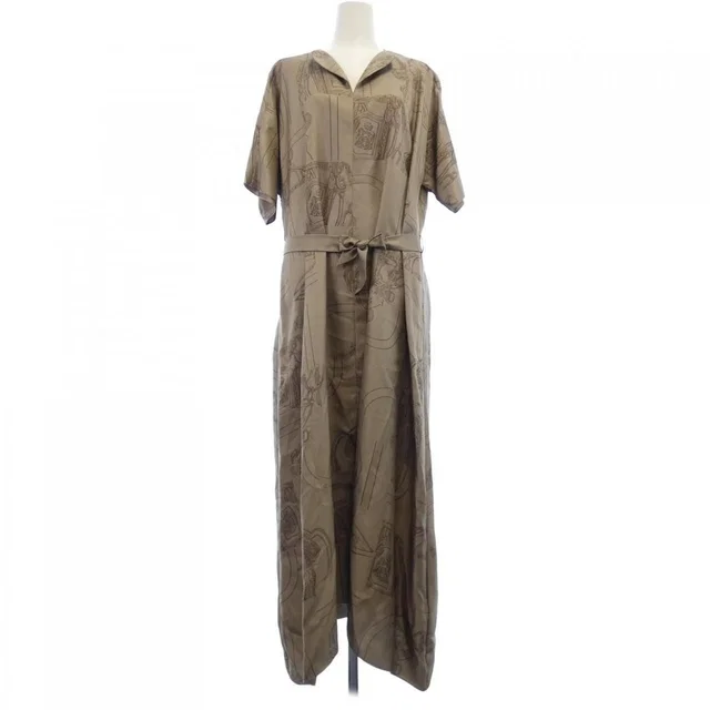 Hermès en Desordre Finesse Twill Lane Dress in Silk from The Reluxe