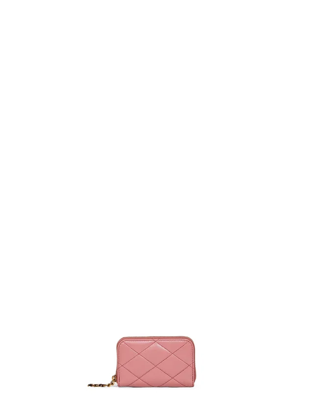 Saint Laurent Quilted Lambskin Wallet — Pink & Purses in Pink Lambskin from HEWI