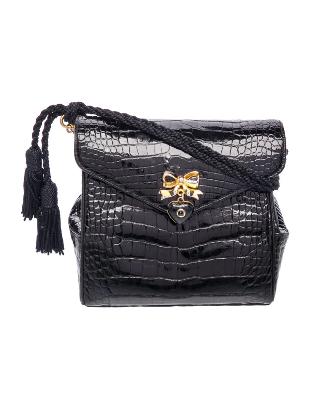 Judith Leiber Alligator Crossbody Bag Vintage in blue Crocodile from The RealReal