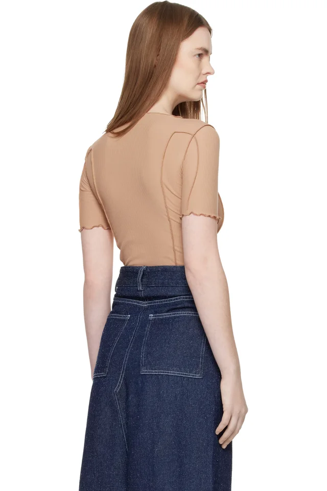 Baserange Tan Omato 3/4 T-shirt, photo 3 of 5 from SSENSE