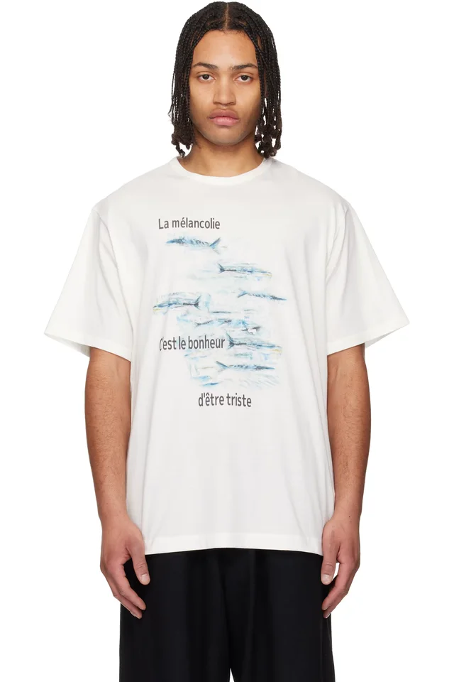 YOHJI YAMAMOTO Off-White 30/- Combed Plain Stitch Short Sleeve T-shirt, image 1 of 1 from SSENSE