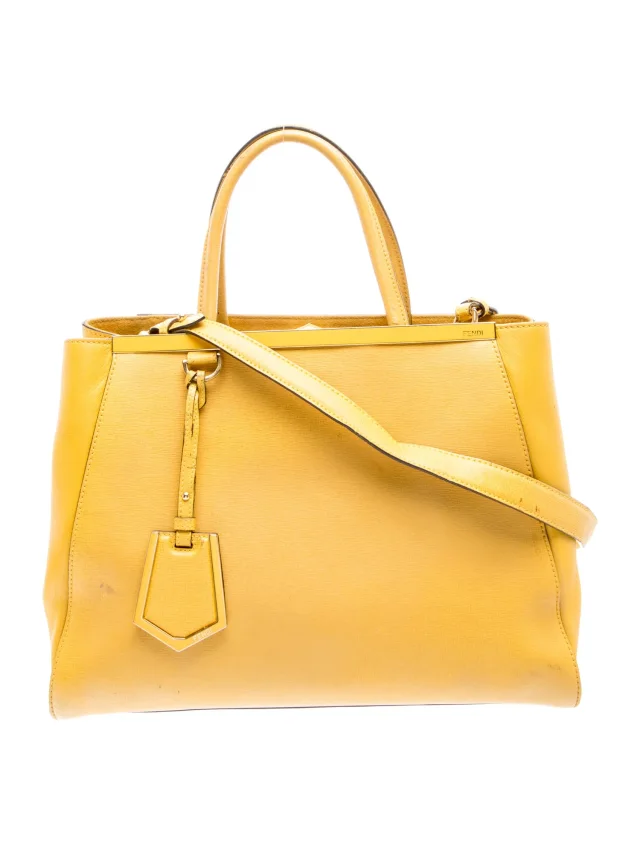 Fendi Leather 2Jours in yellow Leather from The RealReal