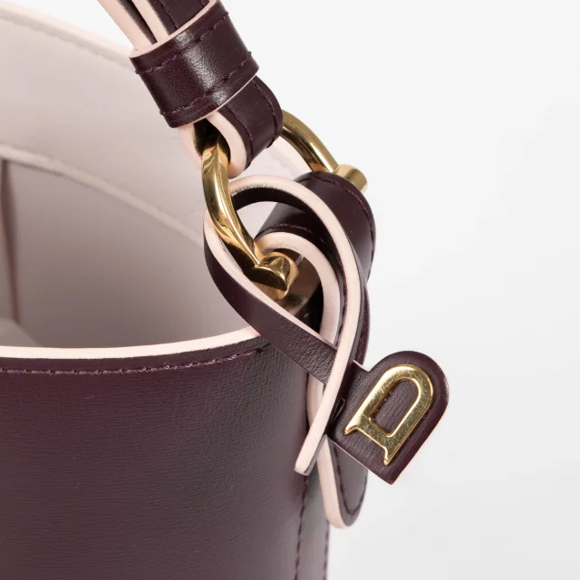 Delvaux Prune/Pink Box Calf Pin Mini Bucket Bag in Pink Box leather from Labellov, photo 6 of 6