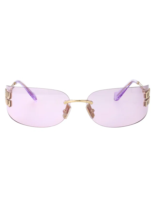Miu Miu 0mu Pale Gold Metal Sunglasses in Gold from HEWI