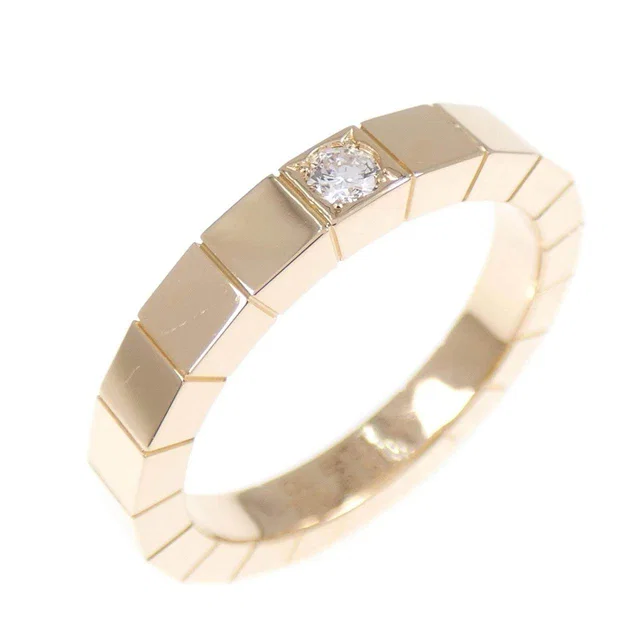 Cartier Lanieres 750 Pink Gold 1P Diamond Ring Size 11 in Pink from LuxUness