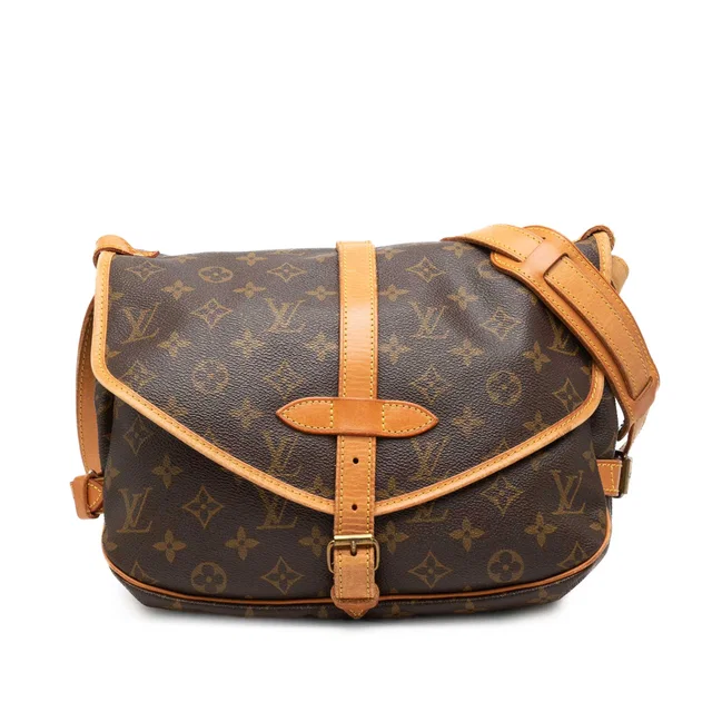 Brown Louis Vuitton Monogram Saumur 30 Crossbody Bag in Brown Coated canvas from Designer Revival, photo 1 of 1
