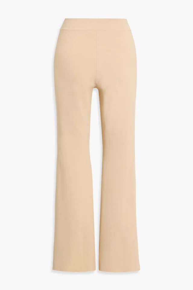 Stella McCartney Stretch-Knit Flared Pants in Beige, photo 2 of 3 from THE OUTNET