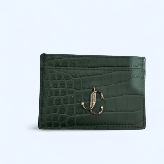 Jimmy Choo Women's Cardholders - Green in green from Depop, photo 1 of 1