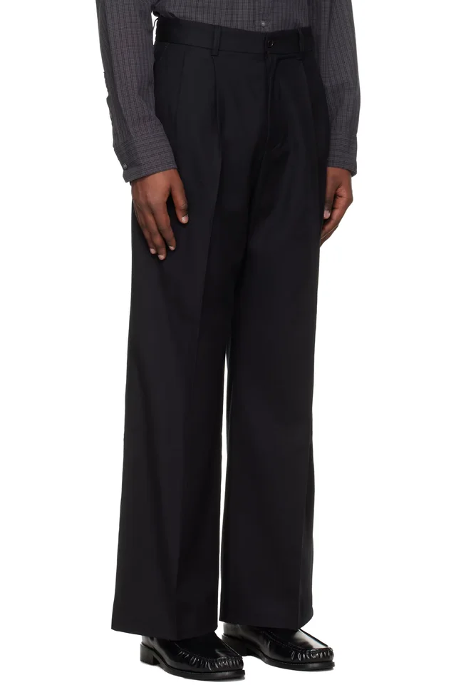 HOPE Black Loose-Fit Trousers, photo 2 of 4 from SSENSE