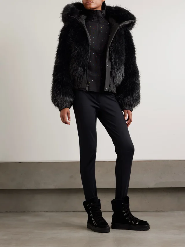 GOLDBERGH Indira reversible hooded padded recycled and plush ski jacket in Black, photo 2 of 2 from NET-A-PORTER (Canada)