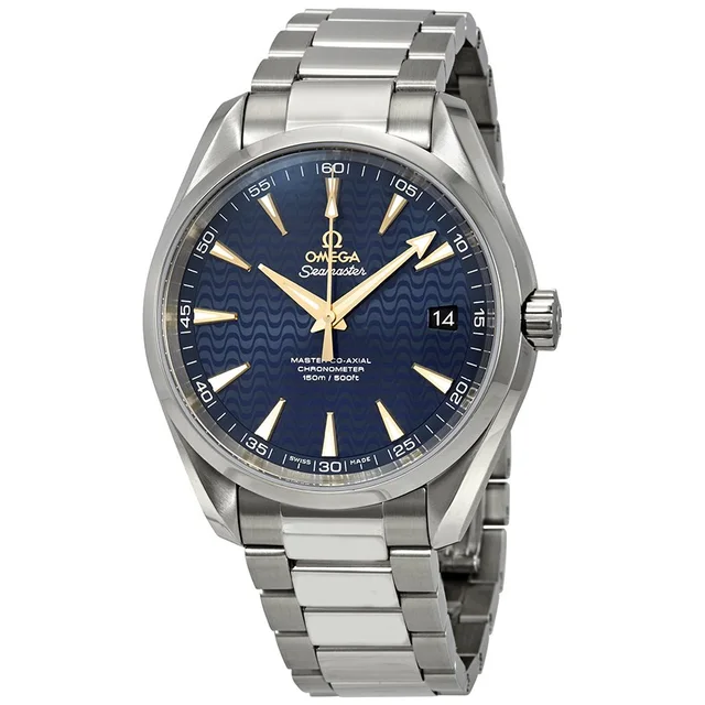 Omega Seamaster Aqua Terra Blue Dial Mens Watch 231.10.42.21.03.006 in gold|gray|blue|pink|silver from Jomashop.com