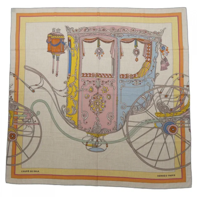 Hermès Coupe 'de Gala Carre Geant 140 Shawl Scarf in Silk from The Reluxe