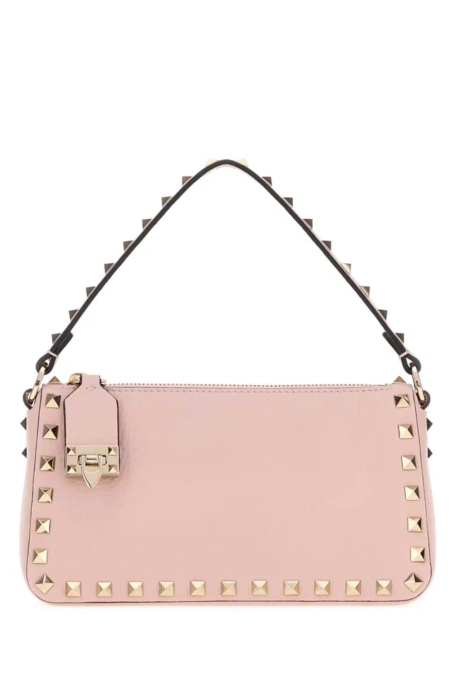 Valentino Garavani Rockstud Shoulder Bag — Pink in Pink Calfskin from HEWI