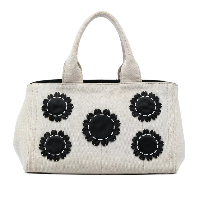 Brown Prada Canvas Canapa Mistolino Tote in Brown Canvas from Designer Revival
