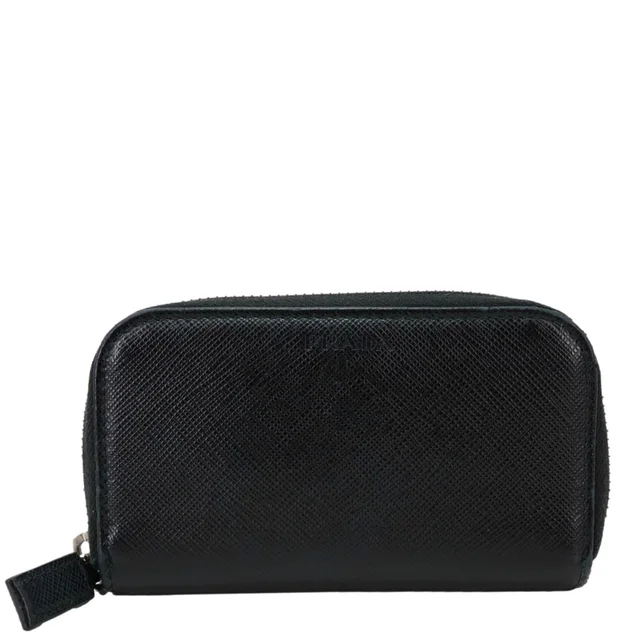 Prada Saffiano Leather Key Holder Black in Black Saffiano leather from Dallas Designer Handbags