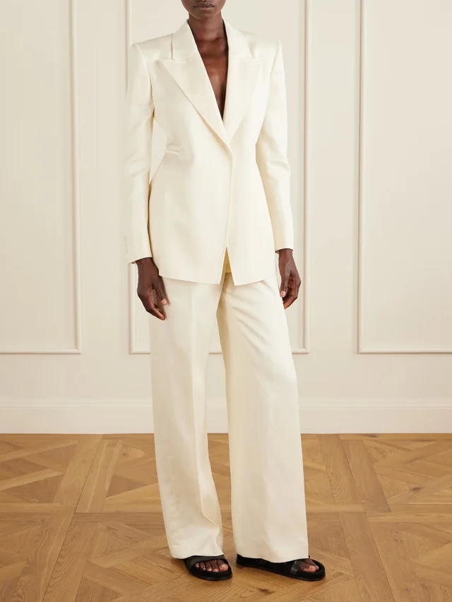 GABRIELA HEARST Epona belted linen blazer in White, photo 2 of 2 from NET-A-PORTER (Canada)