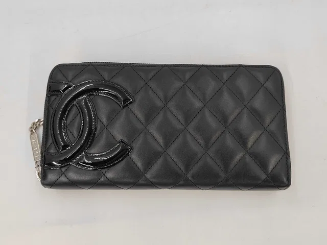 Chanel Cambon Zippy Wallet in Black with Box and Zip Bracelet fqt3l4cgwl in Black from Luxury Promise