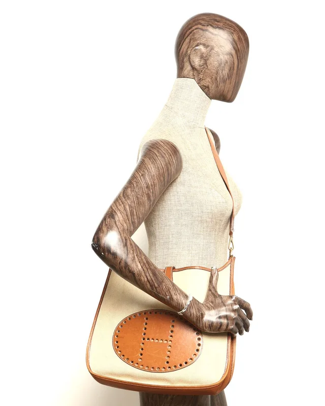 Hermès Clemence Toile Evelyne GM Bag in Clemence leather from A Retro Tale, photo 12 of 12