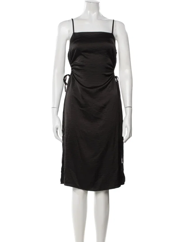 Christian Lacroix Square Neckline Midi Length Dress in black from The RealReal