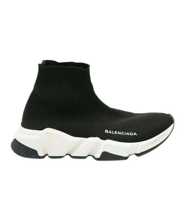 Balenciaga Black Stretch Knit Speed Runners 36 in Black from Luxury Promise