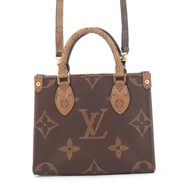 Louis Vuitton Onthego RedM46839 Monogram Reverse Canvas Size BB in Canvas from GALLERY RARE