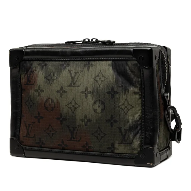 Green Louis Vuitton Monogram Camouflage Nylon Soft Trunk Crossbody Bag in Green Nylon from Designer Revival, photo 2 of 2