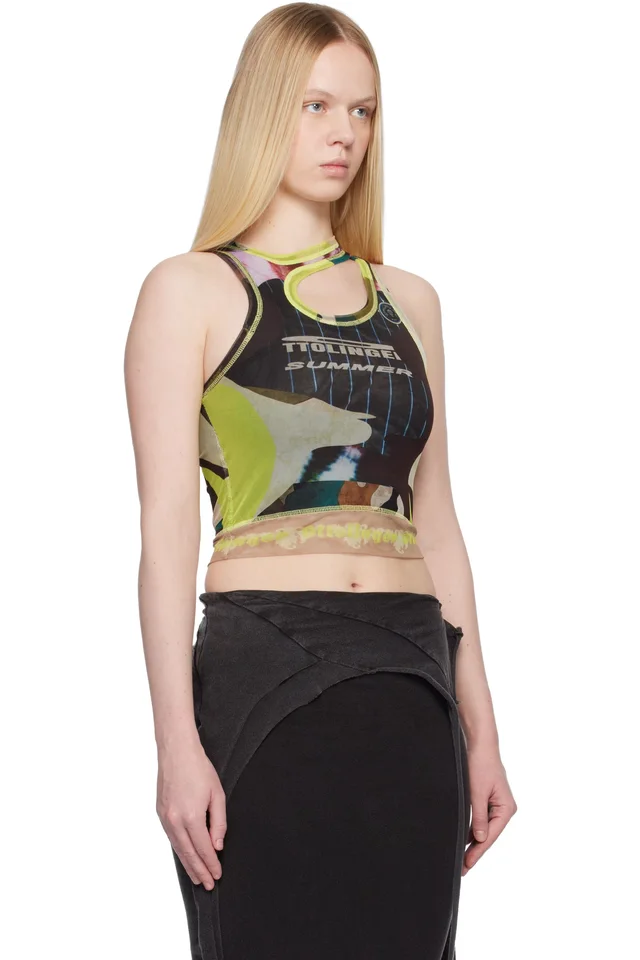 Ottolinger SSENSE Exclusive Multicolor Mesh Tank Top, photo 2 of 4 from SSENSE