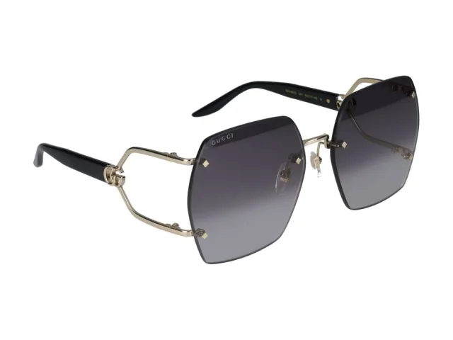 Gucci Gg1562s Oversized Rimless Metal Sunglasses — Gold in Gold from HEWI, photo 3 of 4
