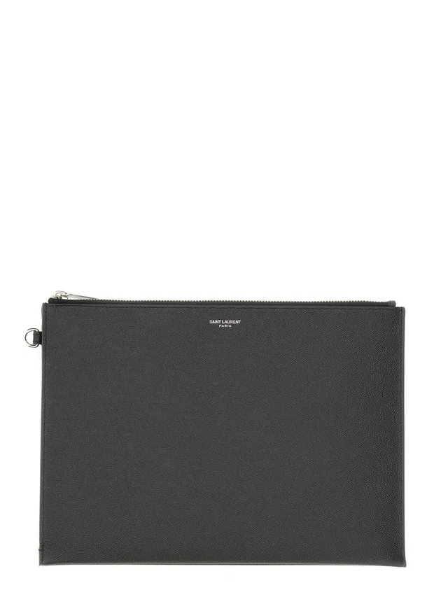 Saint Laurent Calfskin Tablet Case — Black Calf Skin Wallets & Purses in Black Calfskin from HEWI