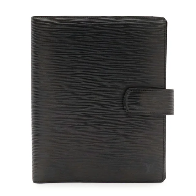 Louis Vuitton Epi Agenda GM Notebook Cover, 6-ring binder, Leather, Noir Black (R20212) in Black/Noir Epi leather from Elady