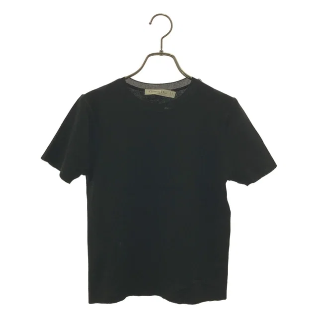 Dior Bee Cashmere Crew Neck Short Sleeve Knit Top 36 Black in Black Cashmere from The Reluxe