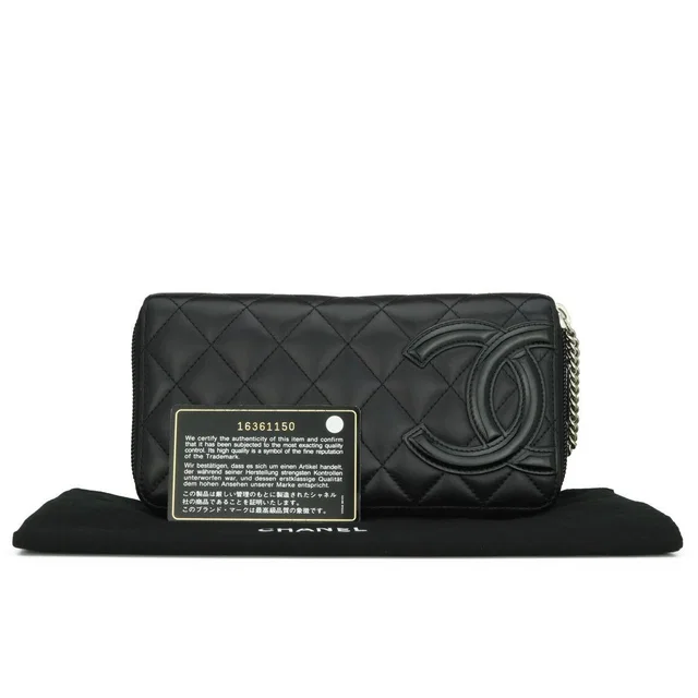 Chanel Cambon Zip-around Wallet in Calfskin from HEWI