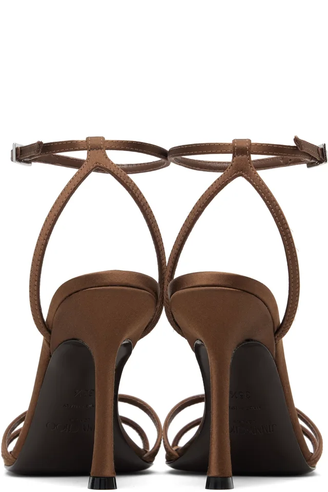 Jimmy Choo Brown 1998 Leo 100 Heeled Sandals, photo 2 of 5 from SSENSE