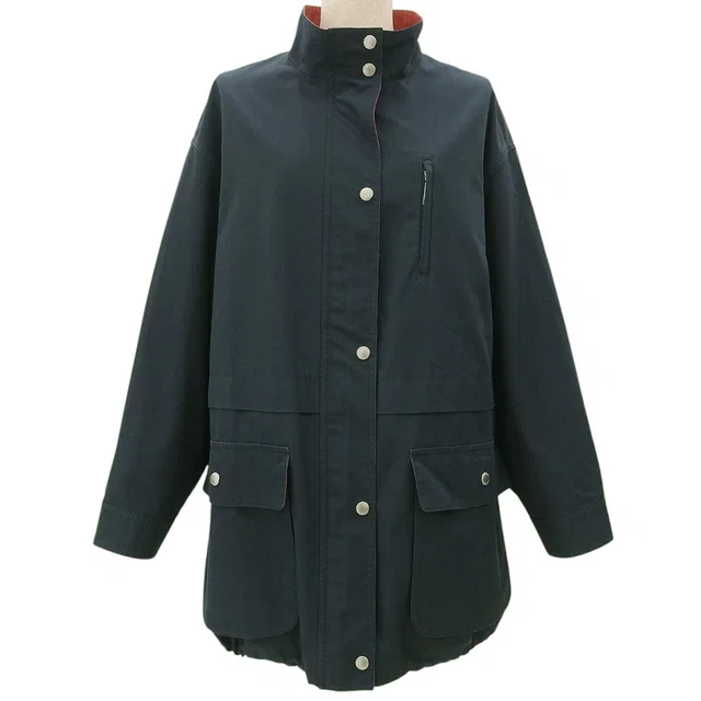 Burberry Logo Button Blouson #15 Navy/Red in Red from VINTAGE QOO TOKYO