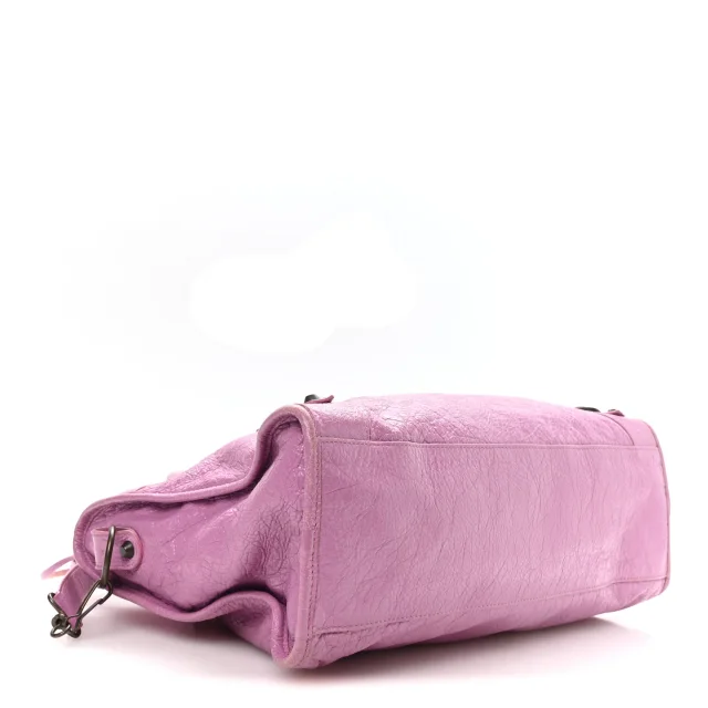 Balenciaga Agneau Classic Hardware City Rose Berlingot in Pink Lambskin from FASHIONPHILE, photo 4 of 10