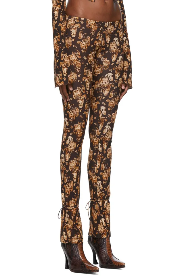 KNWLS Brown Perse Trousers, photo 2 of 4 from SSENSE