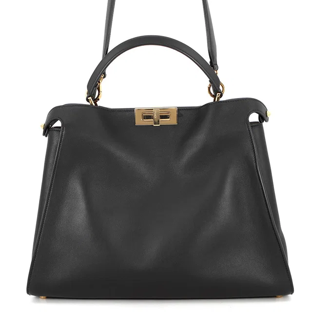 Fendi Peekaboo Essentially 2WAY Bag Black8BN300 Leather in Leather from GALLERY RARE
