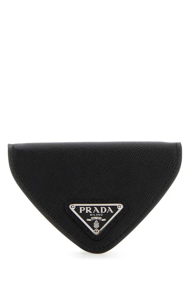 Prada Leather Coin Purse — Black Vitello Wallet in Black Leather from HEWI