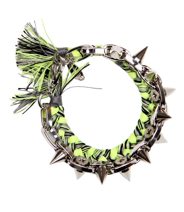 Joomi Lim Punk Carnival Braided Bracelet Green from Cultstatus, photo 1 of 1