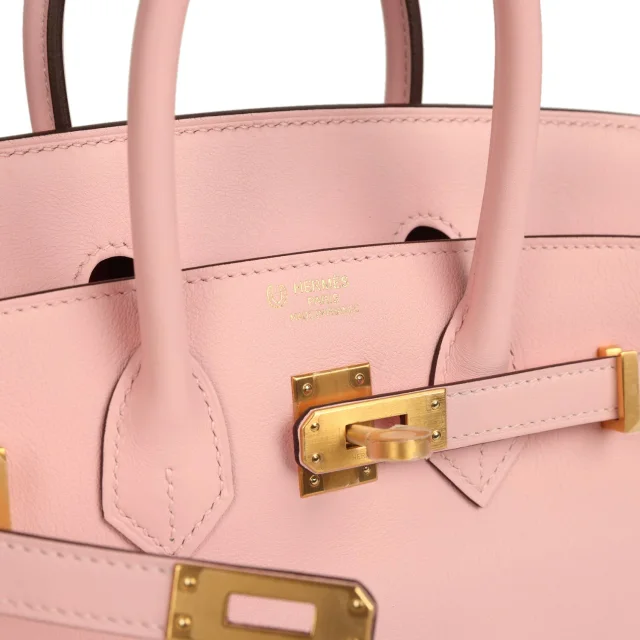 Hermès Special Order (HSS) Birkin 25 Rose Sakura Verso Swift Brushed Gold Hardware in Pink Swift from Madison Avenue Couture, photo 2 of 2