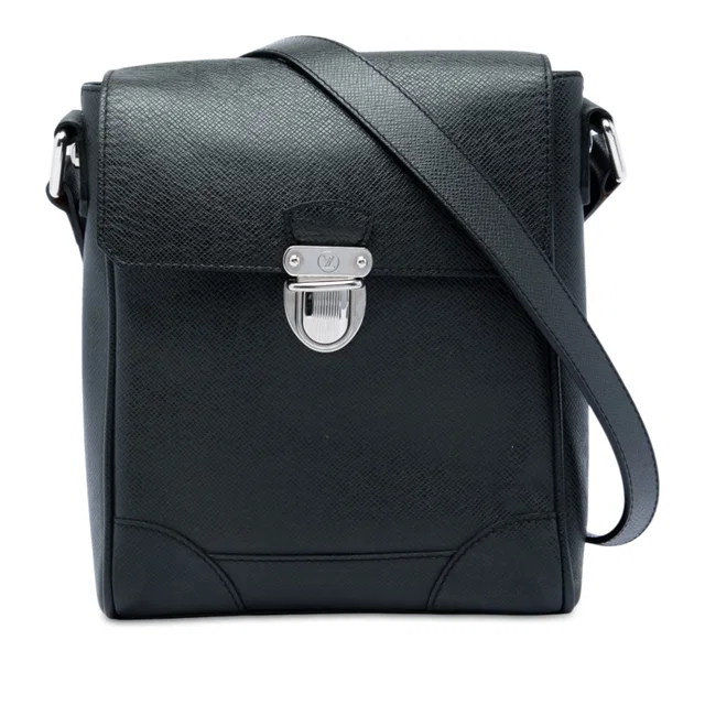 Black Louis Vuitton Taiga Luka Crossbody Bag in Black Leather from Designer Revival