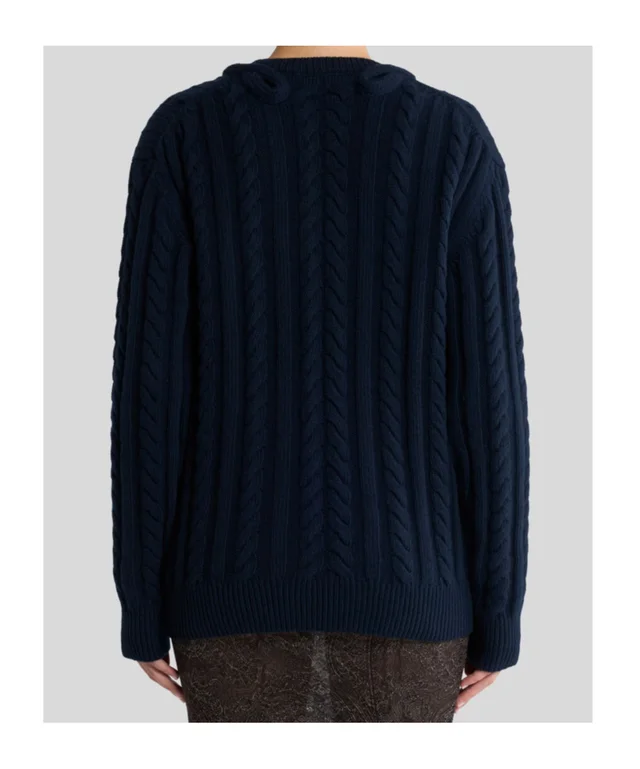 Etro ribbed wool-blend sweater with woven detailing, photo 2 of 4 from SENSER