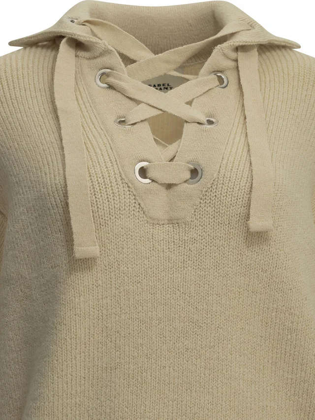 Isabel Marant Ydalia Lace-Up Front Sweater, photo 3 of 4 from SENSER