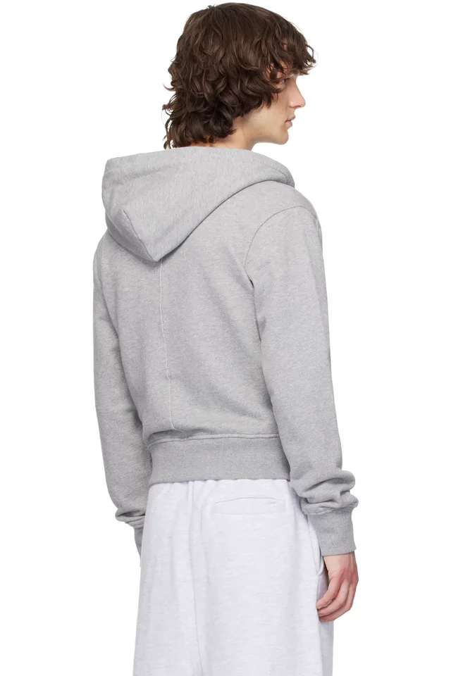 Entire Studios Gray Slim Zip Up Hoodie, photo 3 of 4 from SSENSE