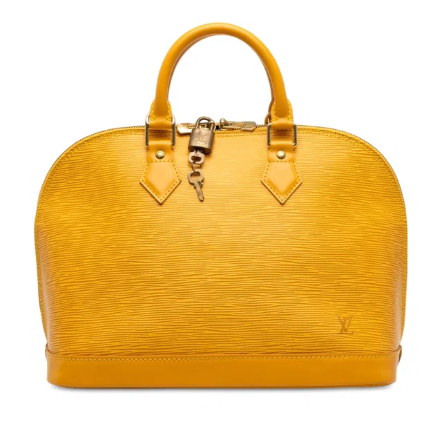 Yellow Louis Vuitton Epi Alma PM Handbag in Yellow Leather from Designer Revival