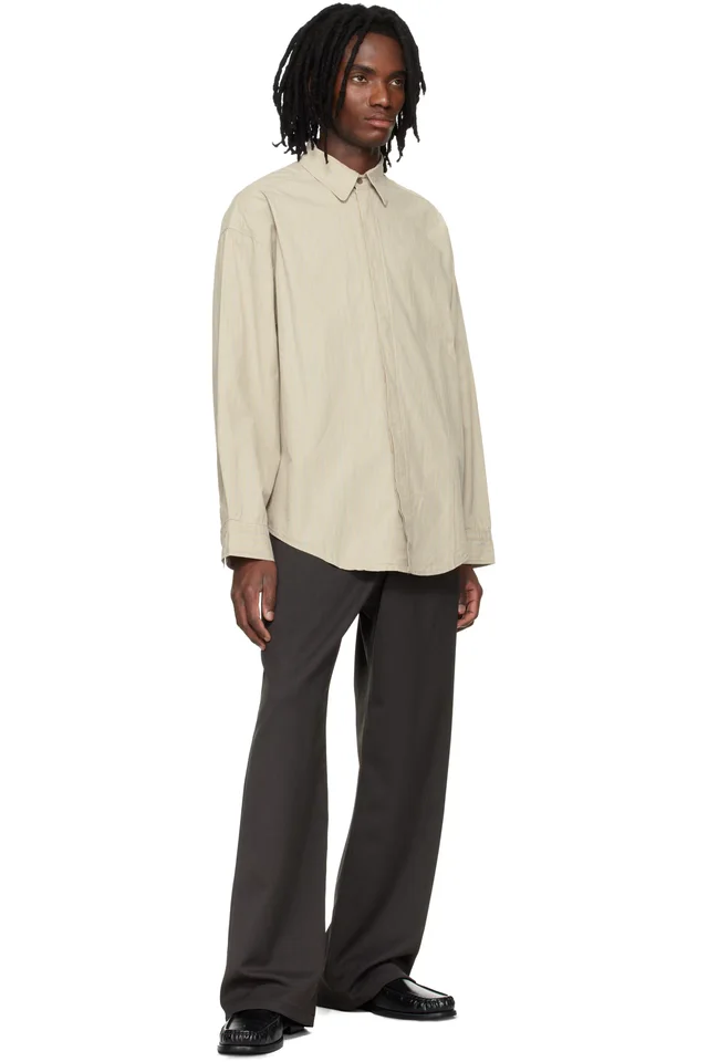 AGOLDE Beige Roy Shirt, photo 4 of 4 from SSENSE