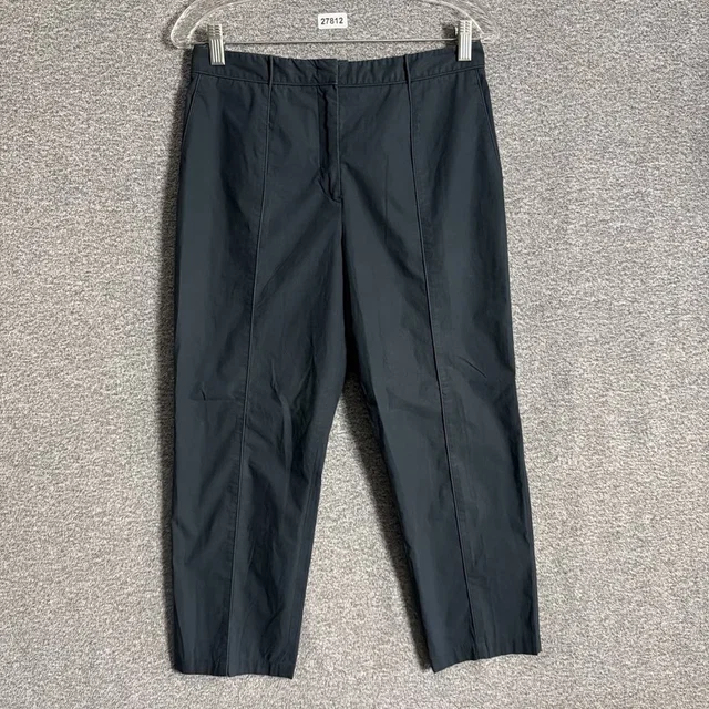 Jil Sander Women's 38 Blue Pintuck Seam Ankle Trouser Tailored Straight Pants in blue from Poshmark