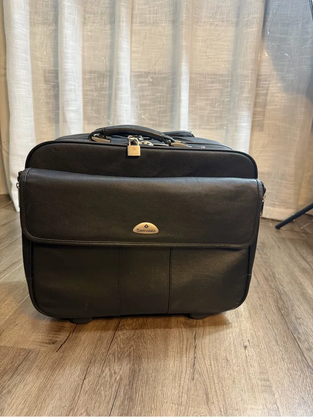 Samsonite Rolling Laptop Briefcase With Front Pocket in black from Poshmark